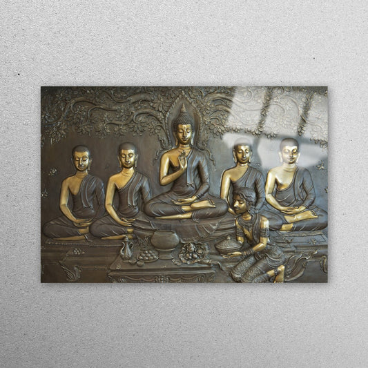 Buddha Statue Wall Art Acrylic Glass Print Tempered Glass Wall Art 100% Made in Australia Ready to Hang