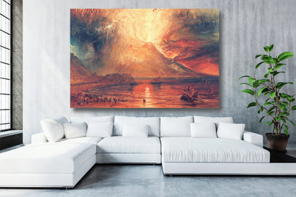 JMW Turner, Vesuvius In Eruption UV Direct Aluminum Print Australian Made Quality