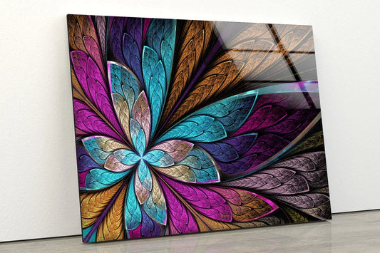 Pink Blue Gold Abstract UV Direct Aluminum Print Australian Made Quality