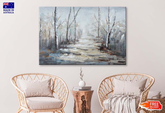 Abstract Forest Oil Painting Wall Art Limited Edition High Quality Print