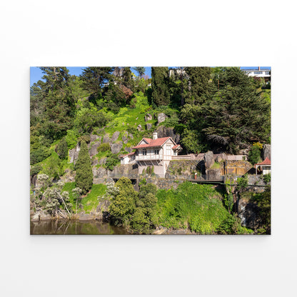 Historic Kings Bridge Cottage At Cataract Gorge, Launceston, Australia  Wall Art Decor 100% Australian Made