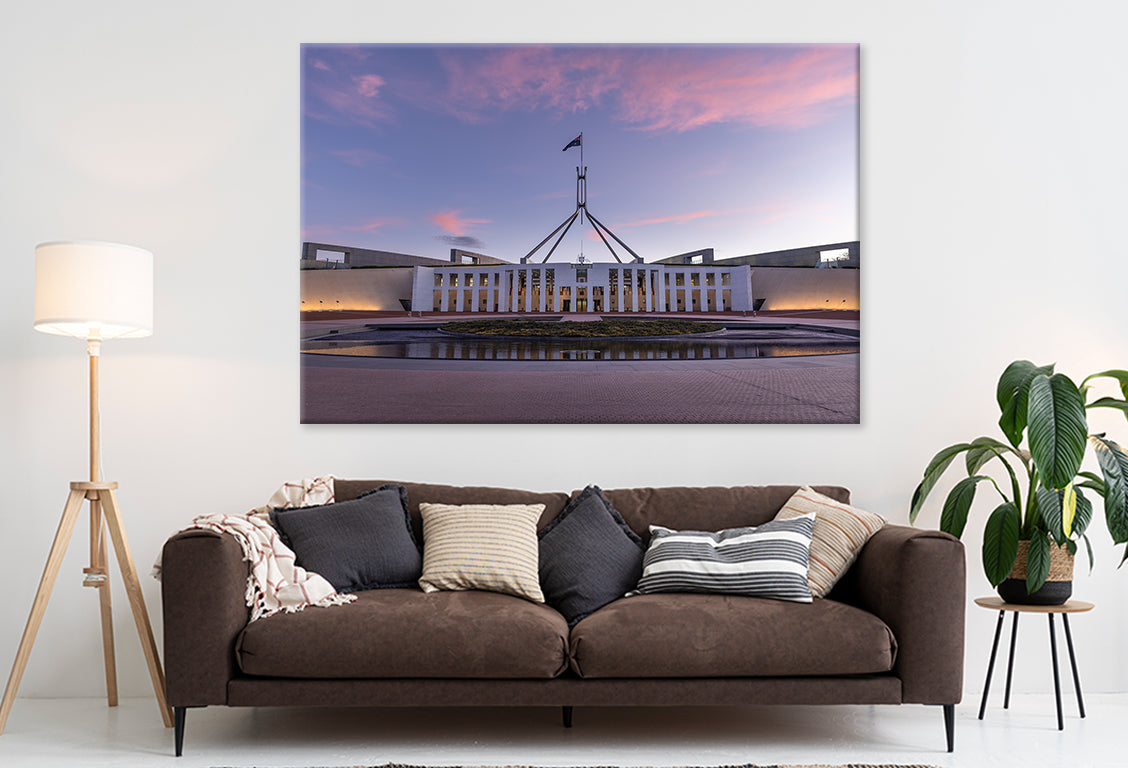 Canberra ACT Australia Parliament House Evening Wall Art Decor 100% Australian Made