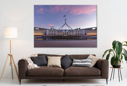Canberra ACT Australia Parliament House Evening Wall Art Decor 100% Australian Made