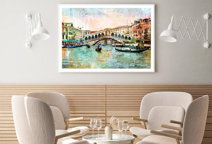 Rialto Bridge - Venetian Picture - Artwork in Painting Style Home Decor Premium Quality Poster Print Choose Your Sizes