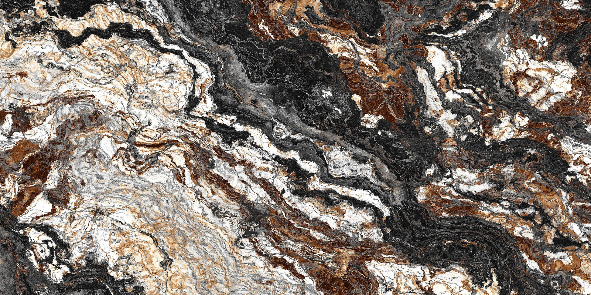 Black & Gold Liquid Granite Texture Wall Art Canvas Office Home Room Framed 120x60cm - Bella Home Decor
