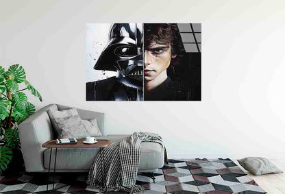 Dual Portrait Split Fac Tempered Glass Printing Wall Art Australian Made Quality