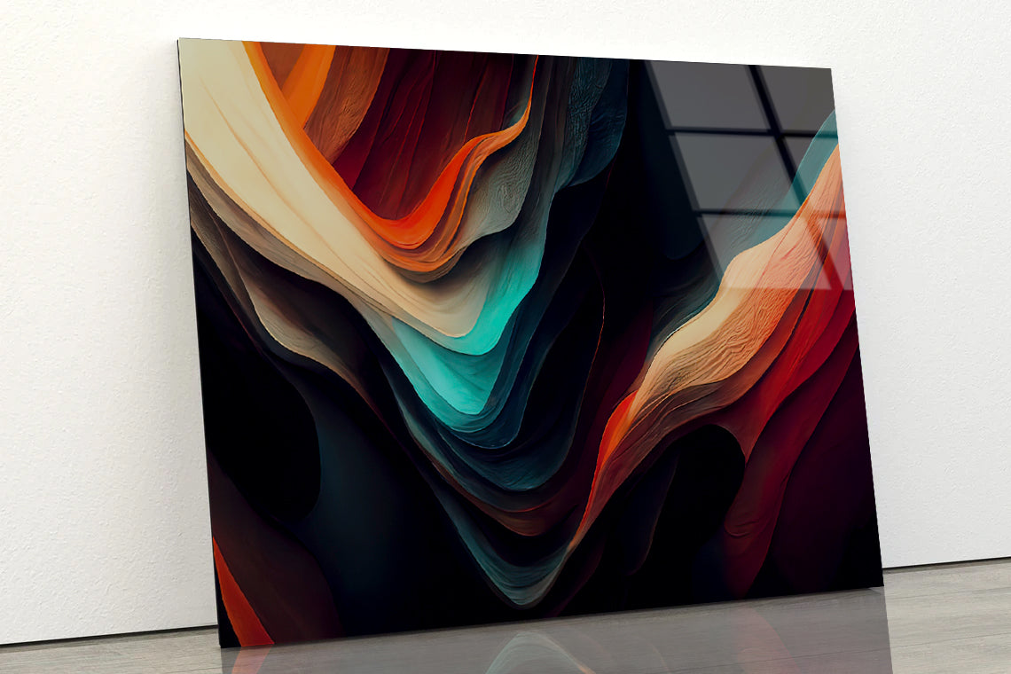 Abstract Colorful Wallpaper Acrylic Glass Print Tempered Glass Wall Art 100% Made in Australia Ready to Hang - Bella Home Decor