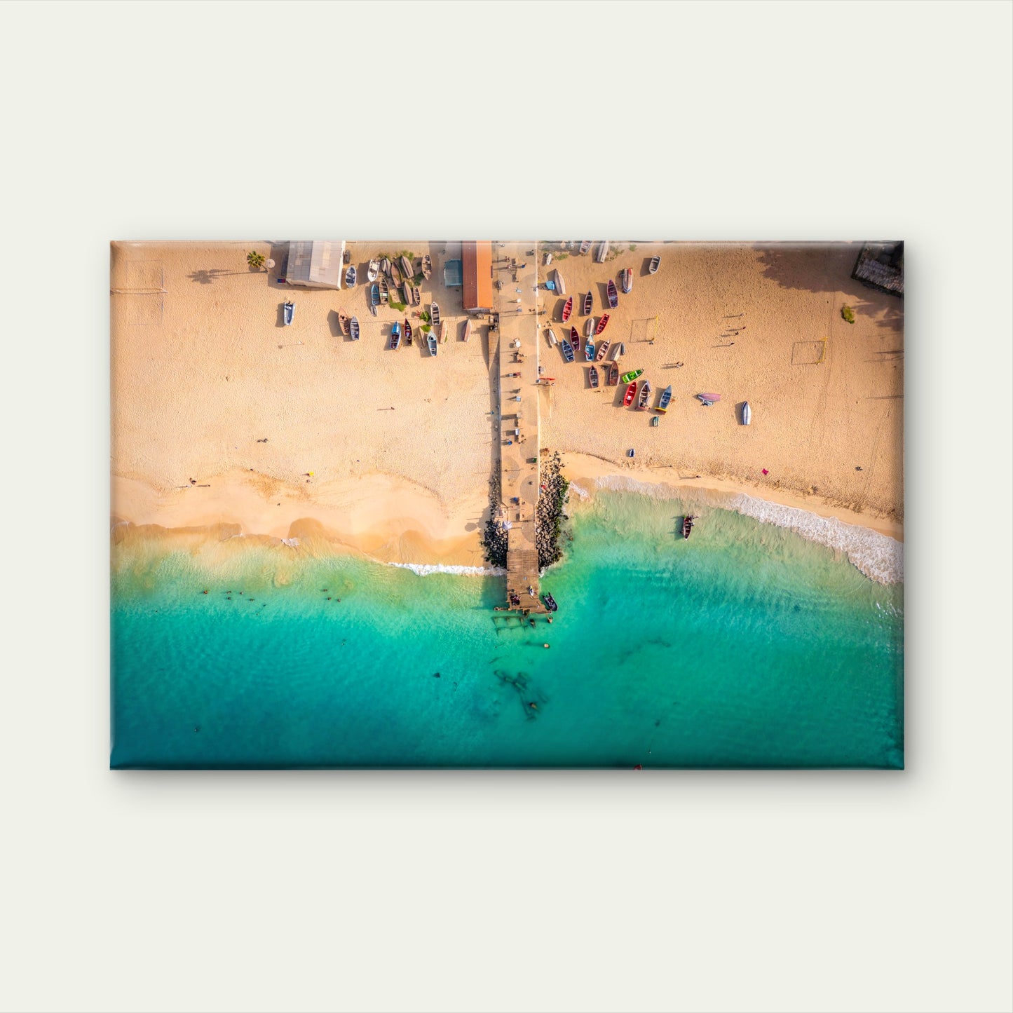 Santa Maria Beach Cape Verde Wall Art Decor 100% Australian Made - Bella Home Decor