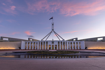 Canberra ACT Australia Parliament House Evening Wall Art Decor 100% Australian Made