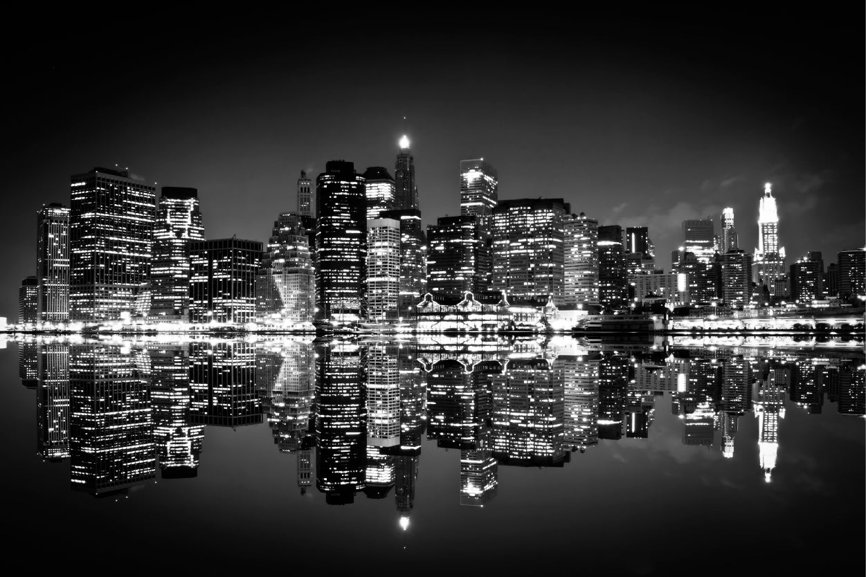 New York Skyline Black and White Wall Art Decor 100% Australian Made - Bella Home Decor