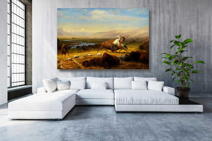 Albert Bierstadt, The Last Of The Buffalo UV Direct Aluminum Print Australian Made Quality