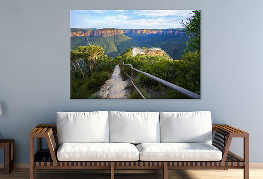 Blue Mountains National Park NSW Pulpit Rock Lookout Stairway Wall Art Decor 100% Australian Made