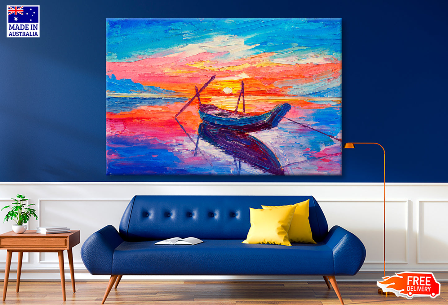 Fishing Boats On Sea Oil Painting Limited Edition High Quality Print