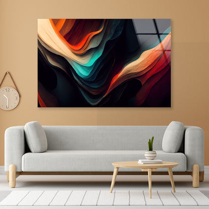 Abstract Colorful Wallpaper Acrylic Glass Print Tempered Glass Wall Art 100% Made in Australia Ready to Hang - Bella Home Decor