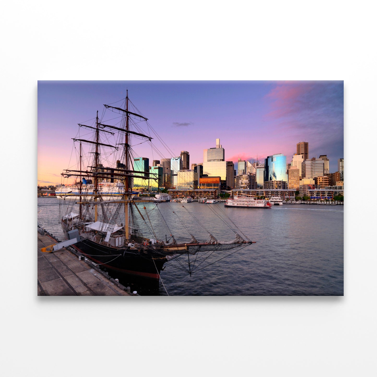 Darling Harbour Sydney Sunset Wall Art Decor 100% Australian Made