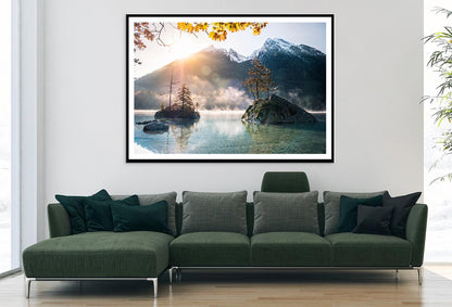 Islands At Hintersee Foggy Day Home Decor Premium Quality Poster Print Choose Your Sizes