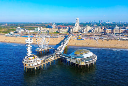 Scheveningen Pier and Beach Netherlands Wall Art Decor 100% Australian Made - Bella Home Decor