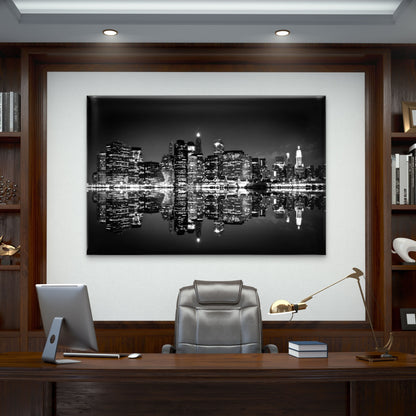 New York Skyline Black and White Wall Art Decor 100% Australian Made - Bella Home Decor