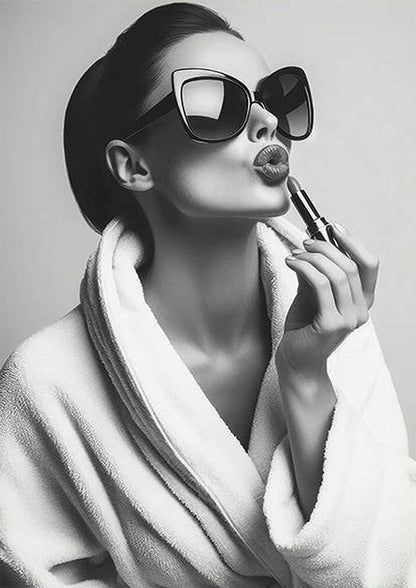 Black & White Lipstick Woman  Fashion Home Decor Premium Quality Poster Print Choose Your Sizes - Bella Home Decor