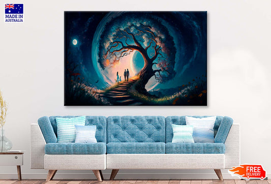 Night Sky and Milky Way, Stars Moon Wall Art Limited Edition High Quality Print