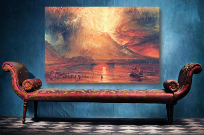 JMW Turner, Vesuvius In Eruption UV Direct Aluminum Print Australian Made Quality