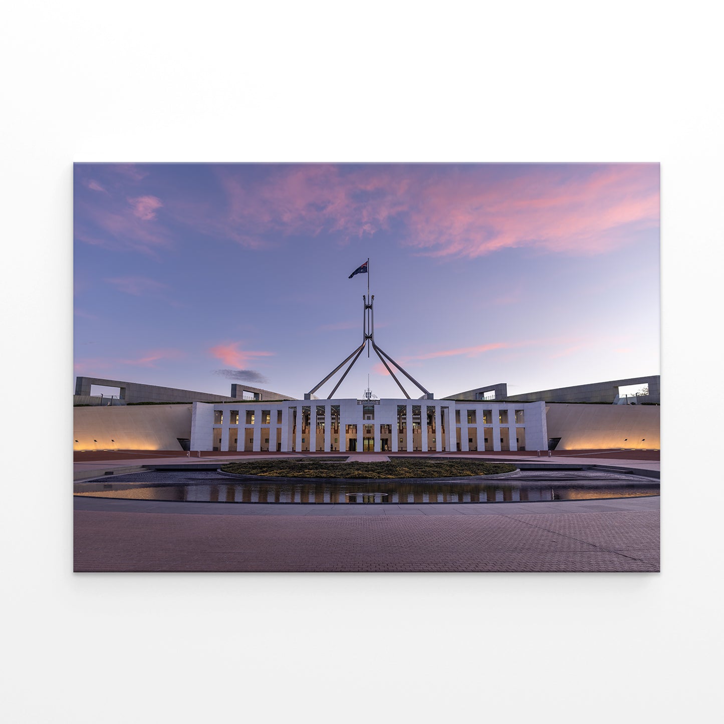 Canberra ACT Australia Parliament House Evening Wall Art Decor 100% Australian Made
