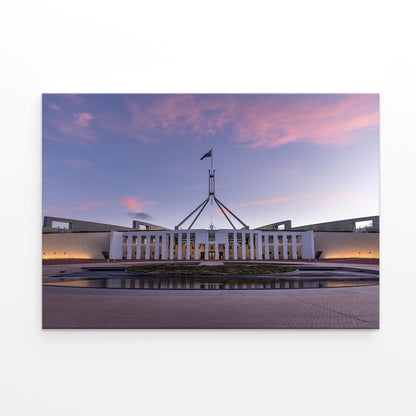 Canberra ACT Australia Parliament House Evening Wall Art Decor 100% Australian Made