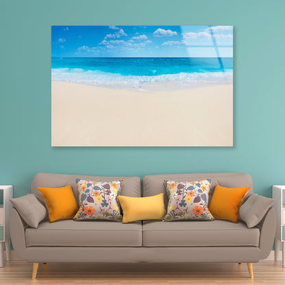 Summer Beach and Sky Acrylic Glass Print Tempered Glass Wall Art 100% Made in Australia Ready to Hang - Bella Home Decor