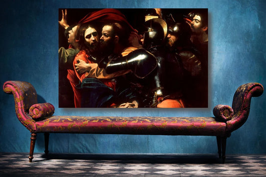 Caravaggio, The Taking of Christ UV Direct Aluminum Print Australian Made Quality