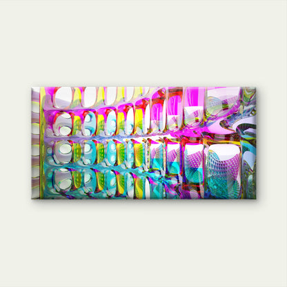 Colorful Glass Facade Design Wall Art Canvas Office Home Room Framed 120x60cm - Bella Home Decor