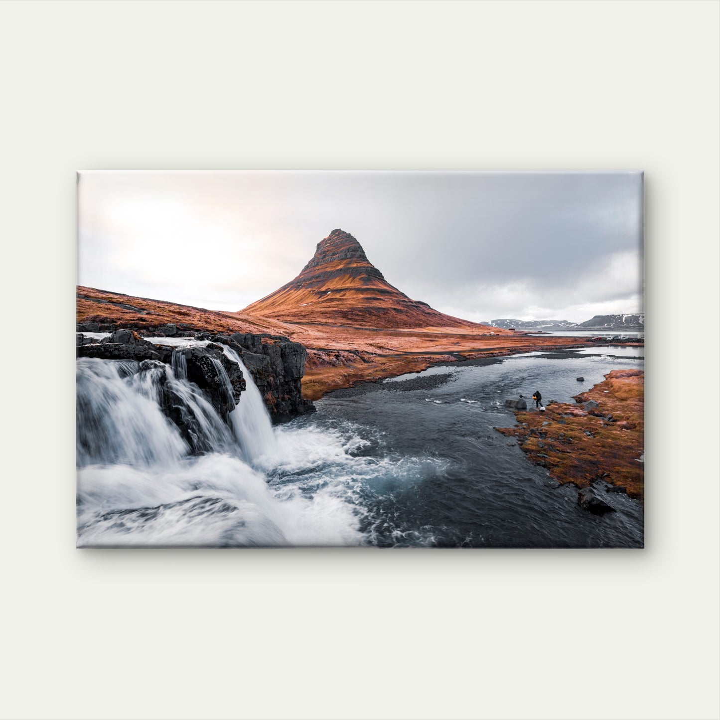 Kirkjufell Mountain with Kirkjufellsfoss Waterfall Iceland Wall Art Decor 100% Australian Made - Bella Home Decor