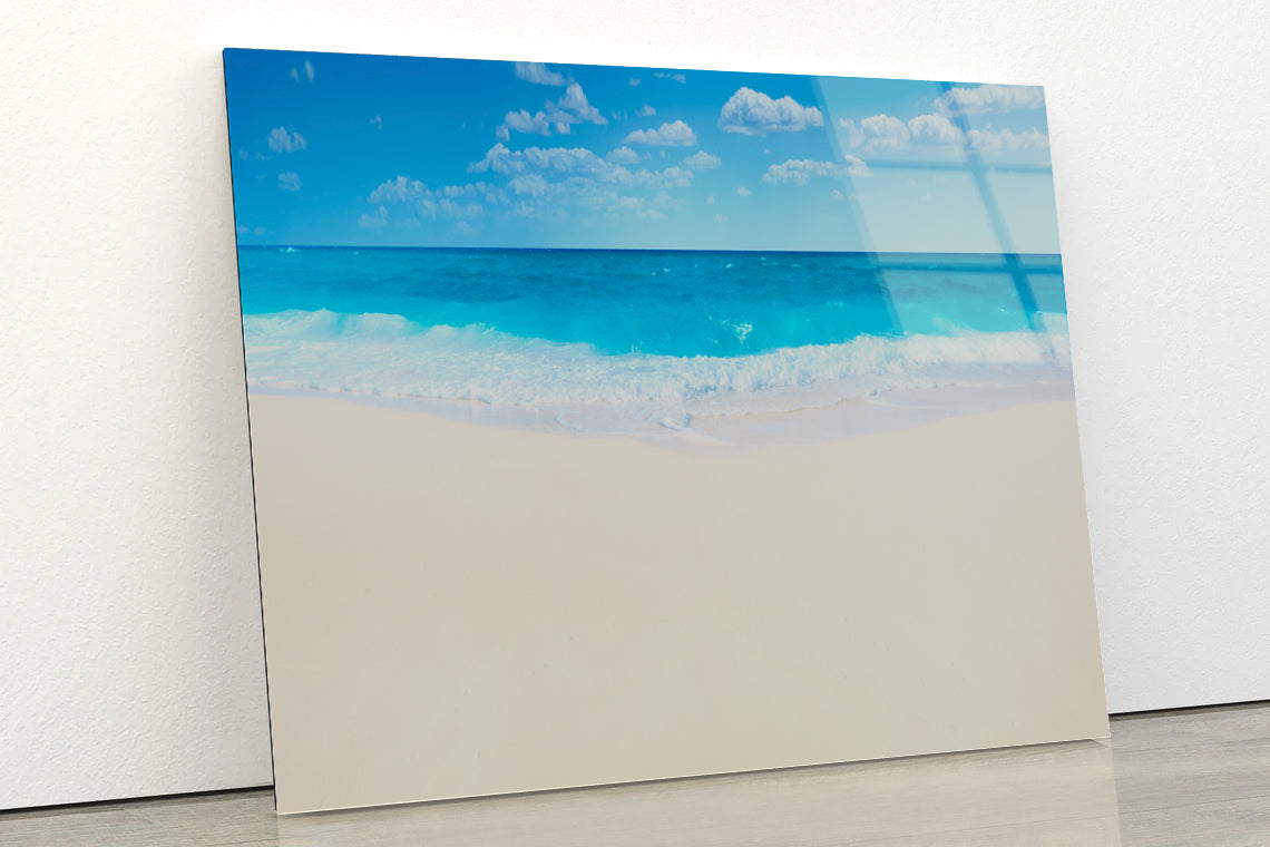Summer Beach and Sky Acrylic Glass Print Tempered Glass Wall Art 100% Made in Australia Ready to Hang - Bella Home Decor