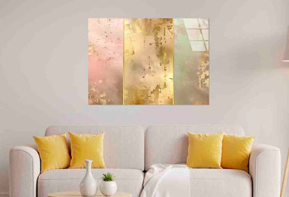 Opulent Pastel Triptych Tempered Glass Printing Wall Art Australian Made Quality - Bella Home Decor