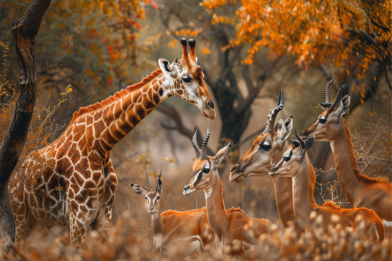 Beautiful Giraffe Wild Animal Wall Art Decor 100% Australian Made