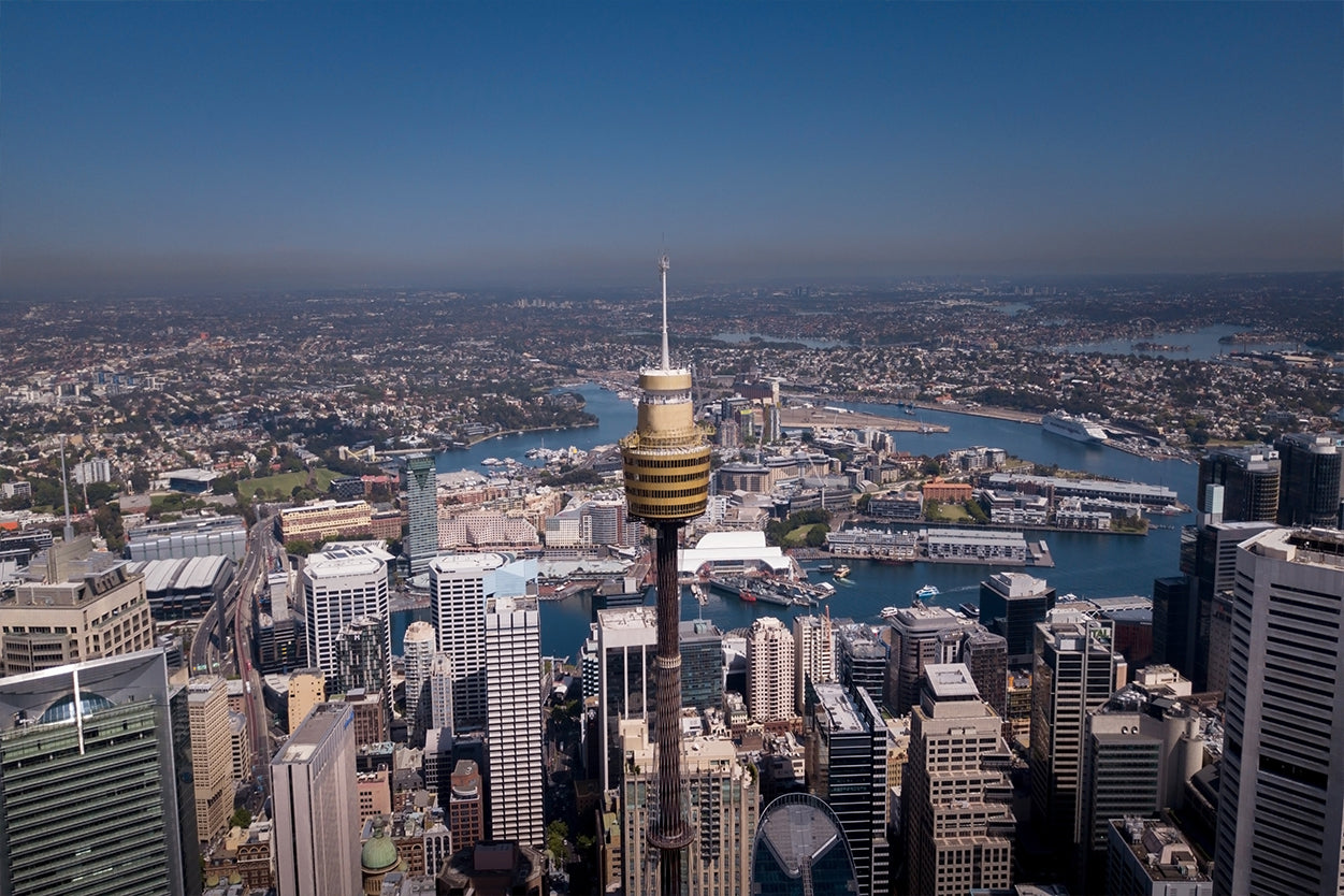 Sydney Tower New South Wales Aerial View Wall Art Decor 100% Australian Made