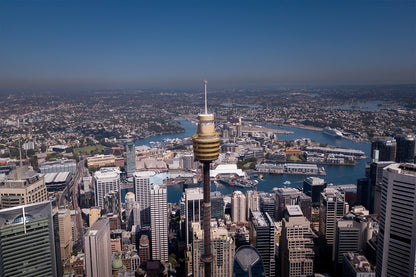 Sydney Tower New South Wales Aerial View Wall Art Decor 100% Australian Made