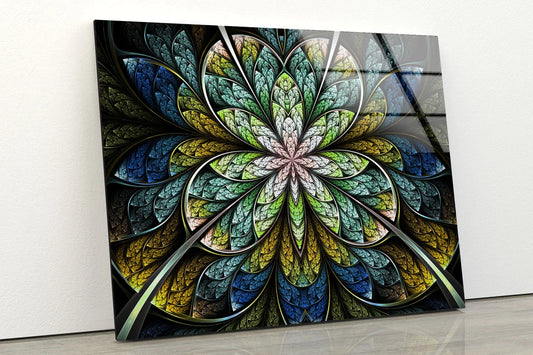 Flower Abstract Fractal UV Direct Aluminum Print Australian Made Quality