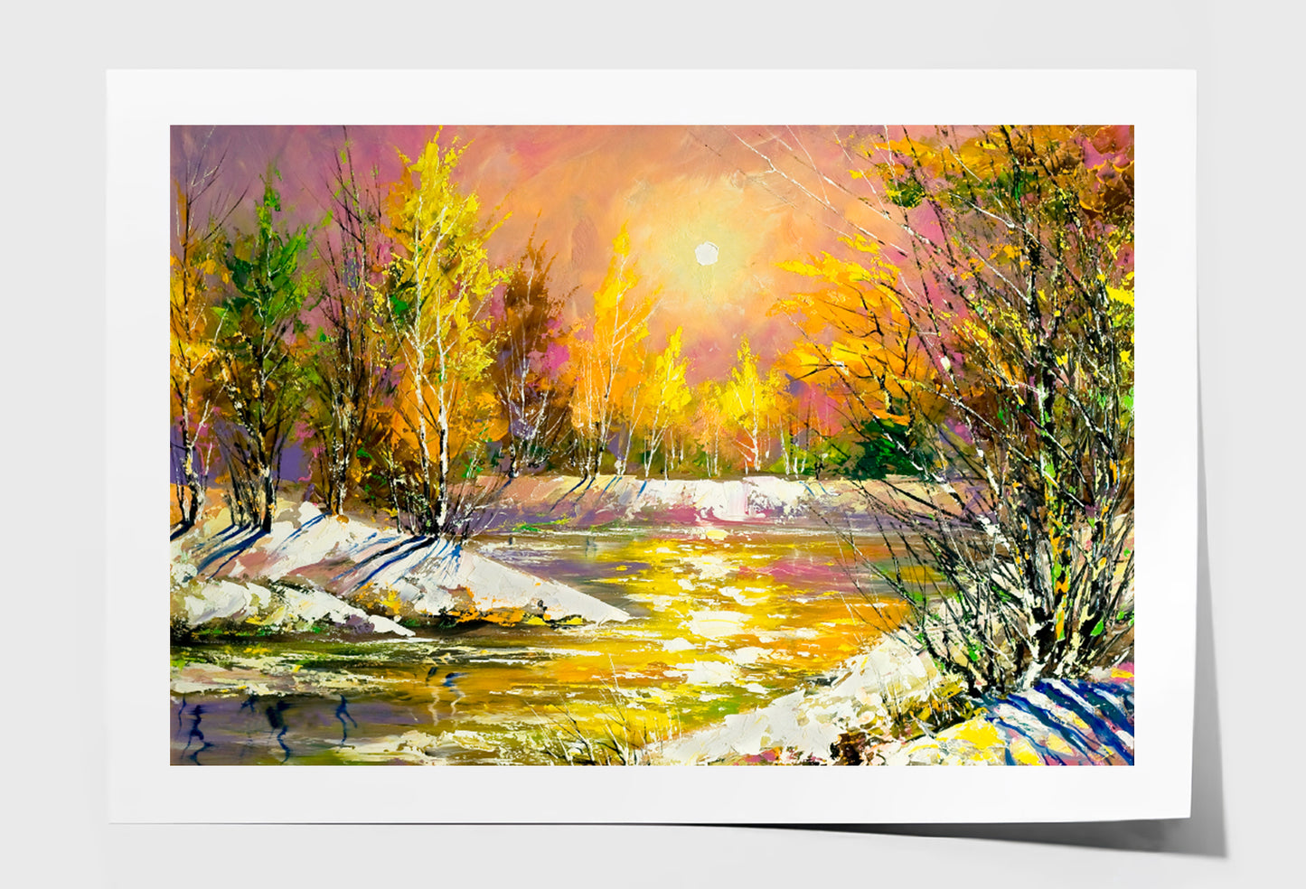 The Bank Of The River Oil Painting Wall Art Limited Edition High Quality Print Unframed Roll Canvas None