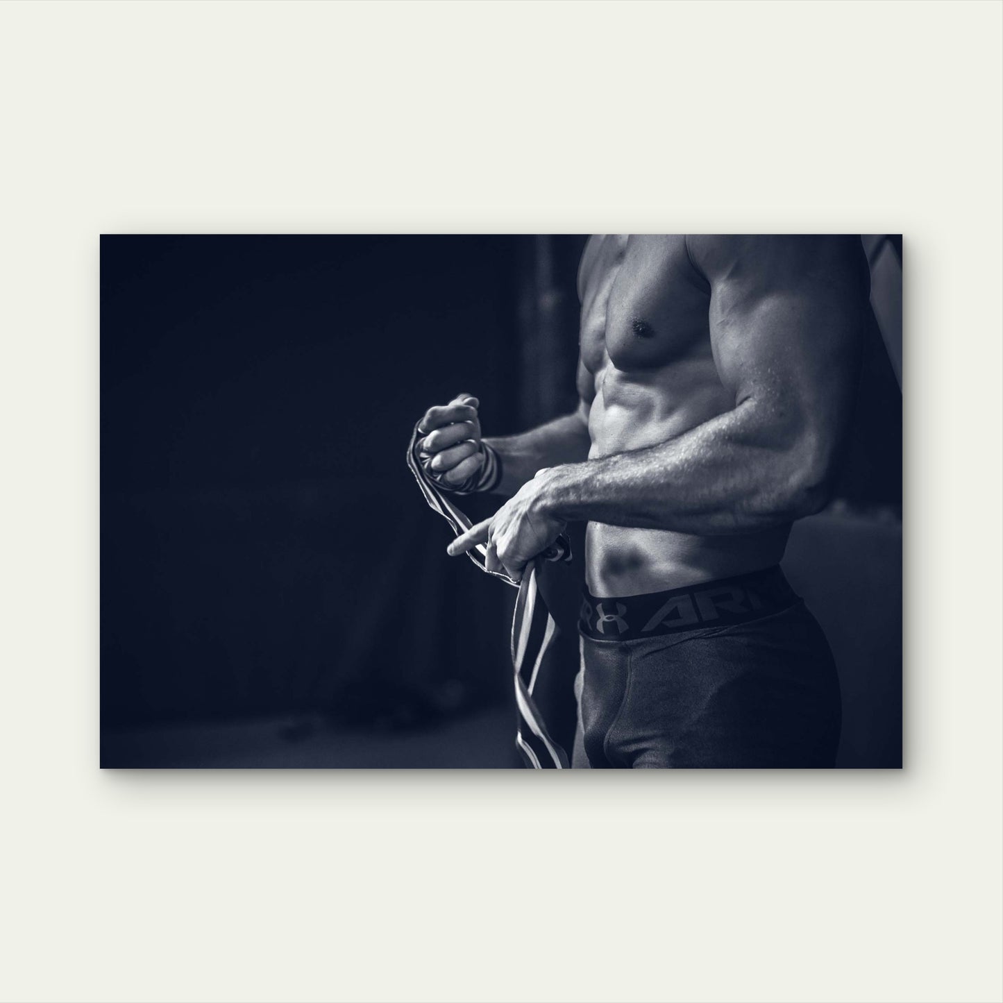 Bodybuilding Male Torso Boxing 5mm thick Plastic Poster Ready to Hang 90x60cm