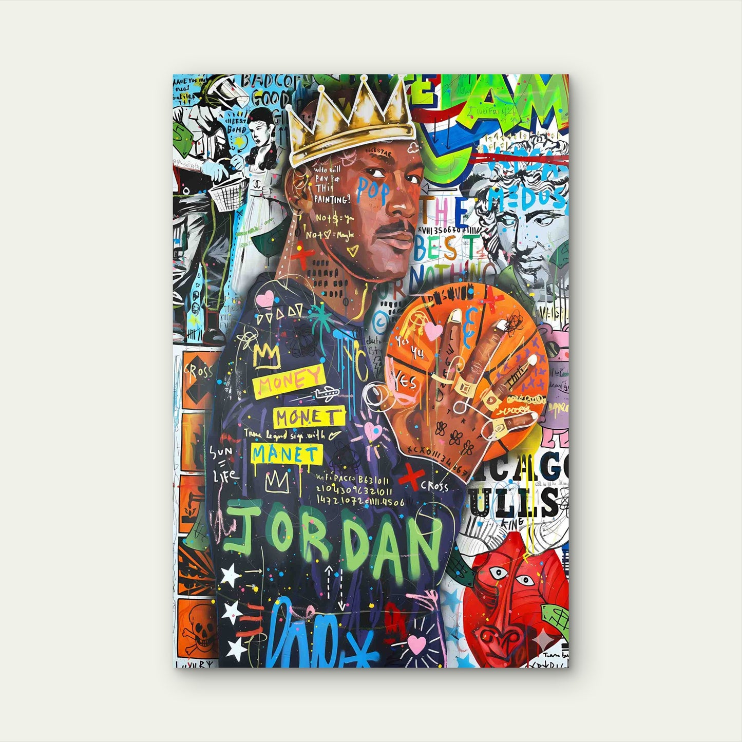 Regal Sports Typography Street Art 40x60cm Metal Print Ready to Hang - Bella Home Decor
