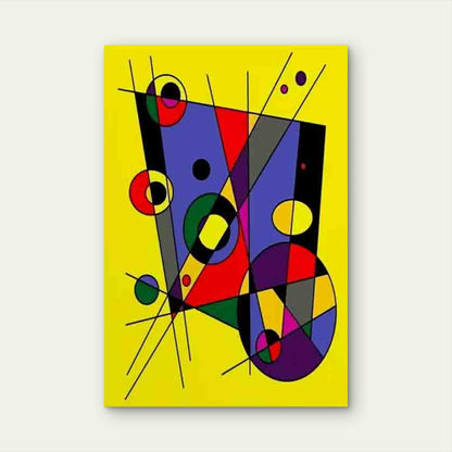 Vibrant Geometric Abstract Metal Print Ready to Hang