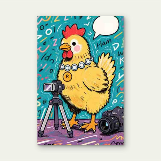 Chicken - Themed 60x90cm Metal Print Ready to Hang