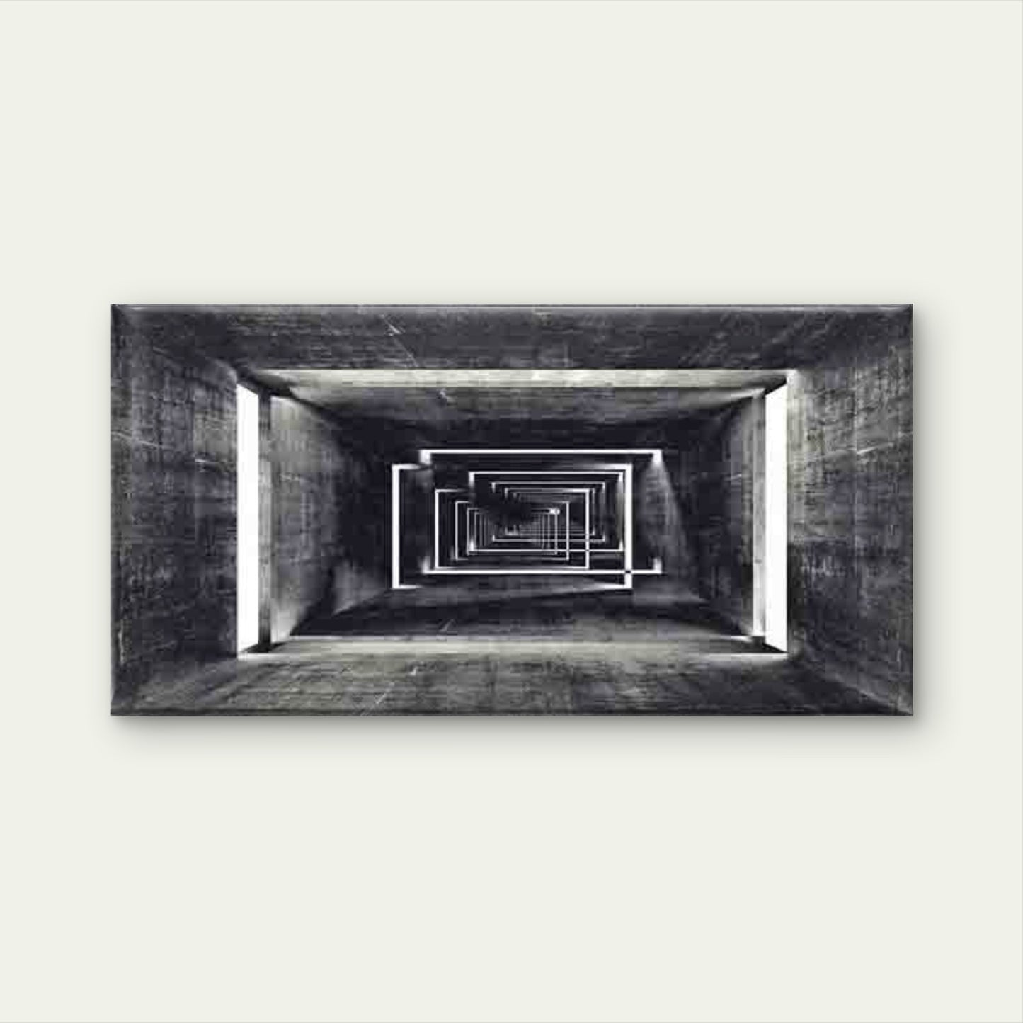 Depicting a Concrete Tunnel Wall Art Canvas Office Home Room Framed 120x60cm - Bella Home Decor