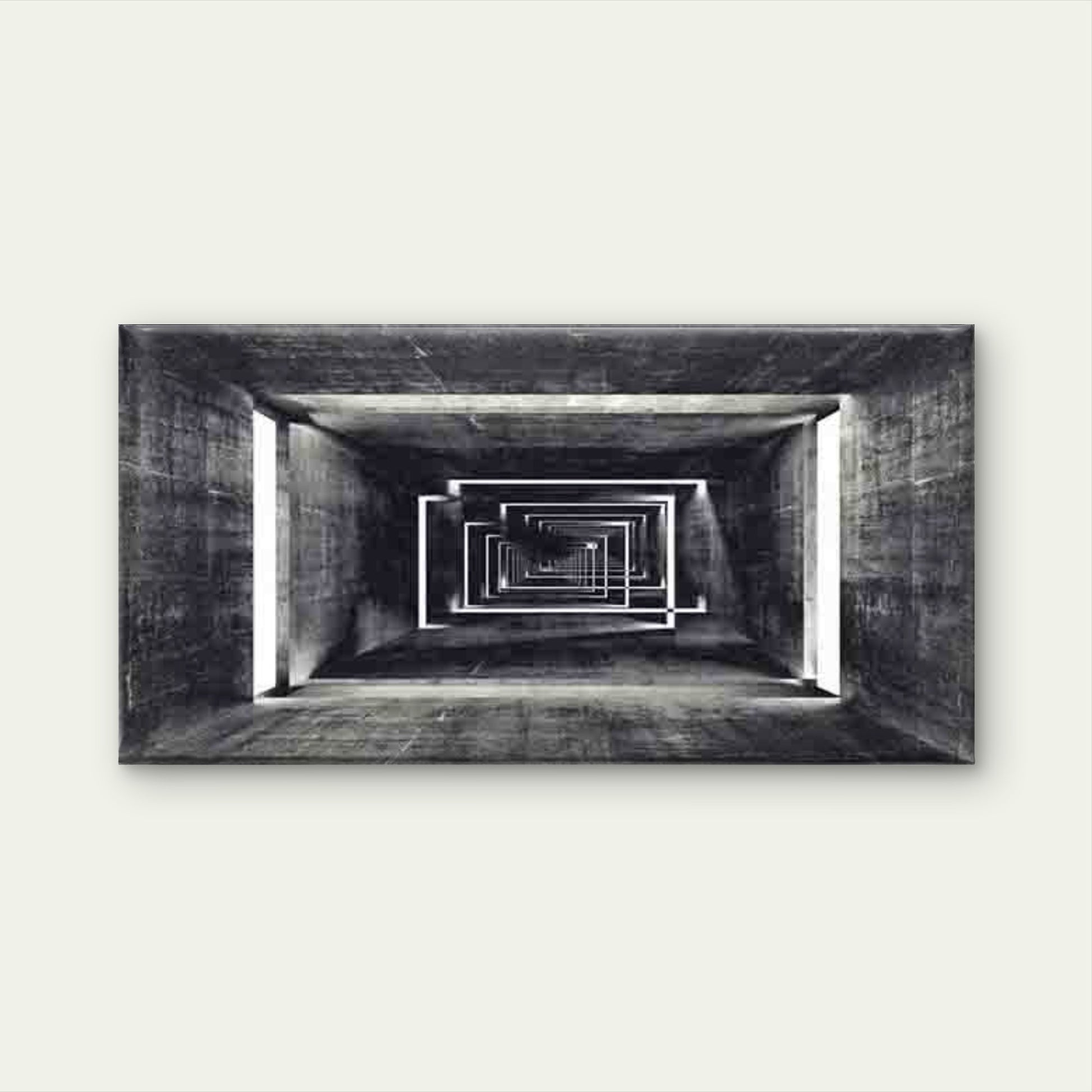 Depicting a Concrete Tunnel Wall Art Canvas Office Home Room Framed 120x60cm - Bella Home Decor