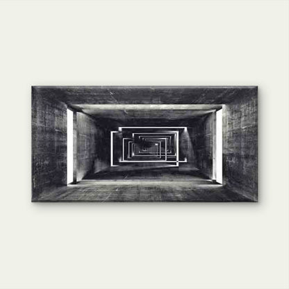 Depicting a Concrete Tunnel Wall Art Canvas Office Home Room Framed 120x60cm - Bella Home Decor