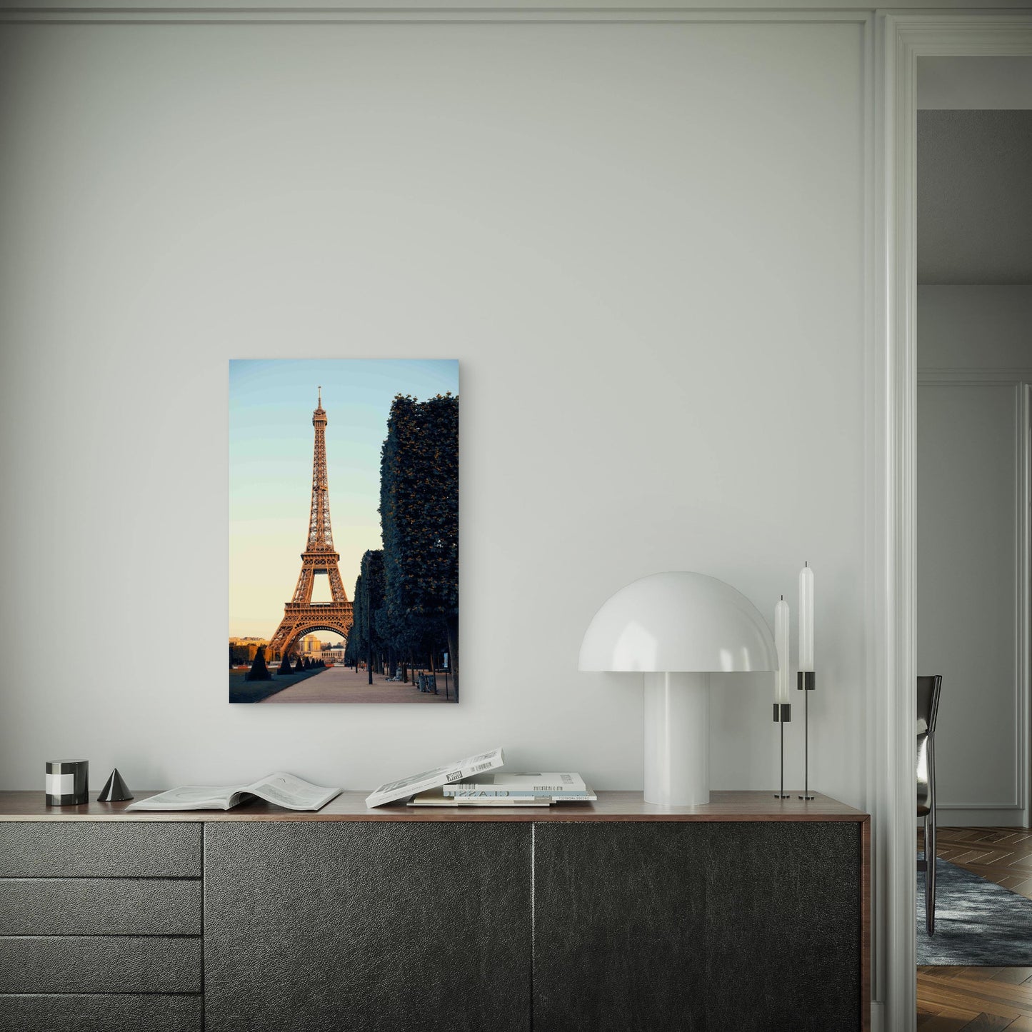 Eiffel Tower in Paris, France 60x90cm Metal Print Ready to Hang