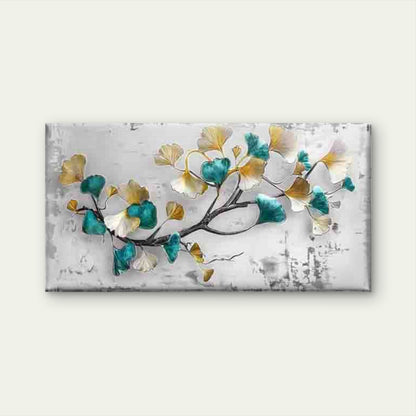 Modern Ginkgo Leaves Wall Art Canvas Office Home Room Framed 120x60cm - Bella Home Decor