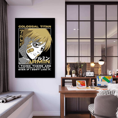 Sandstone Retro Comic Dystopian Block Typograp 40x60cm Metal Print Ready to Hang