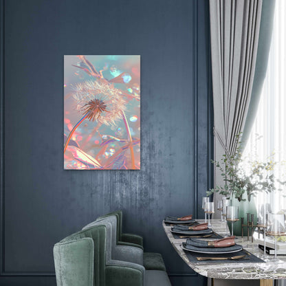 Close-Up of a Dandelion Seed Head 40x60cm Metal Print Ready to Hang