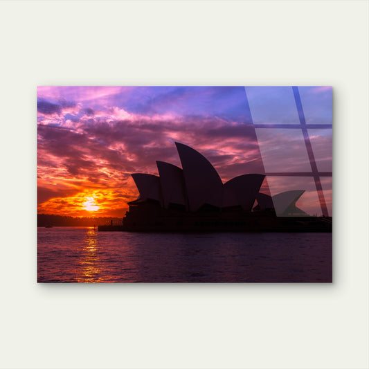Sydney Harbor Port Twilight Horizon Acrylic Glass Printing Wall Art Australian Made Quality